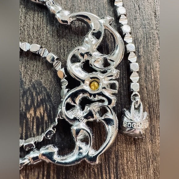 Elegant Vintage Bogoff Rhinestone Necklace (17”) - Picture 8 of 12